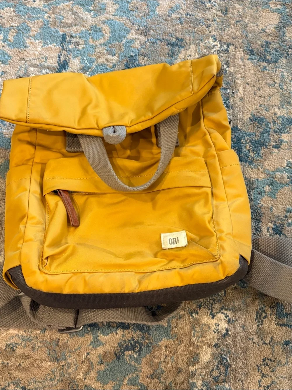 ORI Travel Backpack Small Water Resistant Nylon Rolltop, Laptop, Backpack